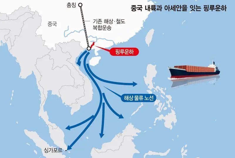 철도 이어 바닷길도 개통… 中 '아세안 무역지도' 바꾼다